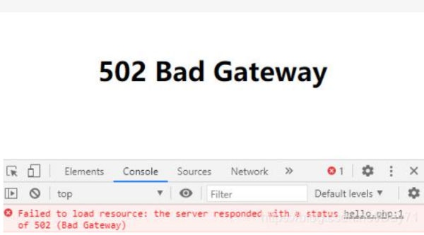 502bad gateway什么意思?